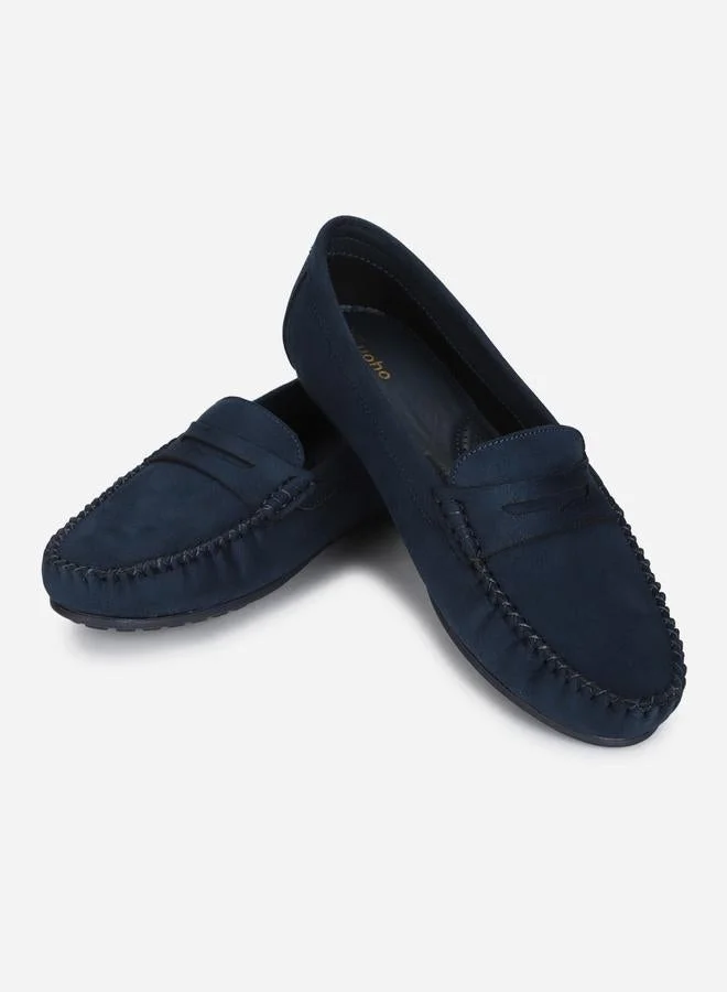 YOHO Blue Suede Look Loafers